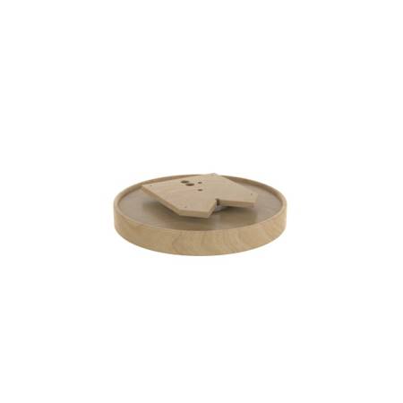 Rev-A-Shelf Lazy Daisy Banded Wood Single 18" Full Circle Lazy Susan with Swivel Bearing for Corner Wall Cabinets - 30 Lb Capacity Maple